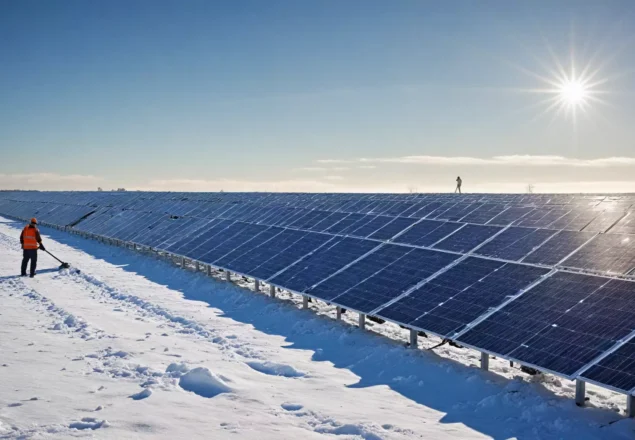Jak przygotować farmę fotowoltaiczną do zimy — odśnieżanie i usuwanie lodu
