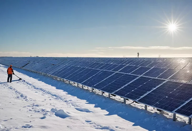 Jak przygotować farmę fotowoltaiczną do zimy — odśnieżanie i usuwanie lodu